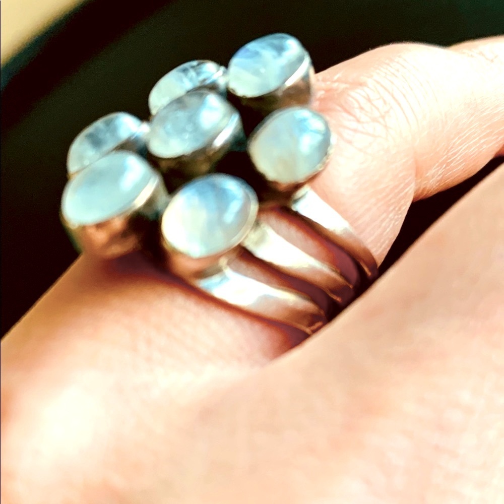 Moon stone Sterling silver ring